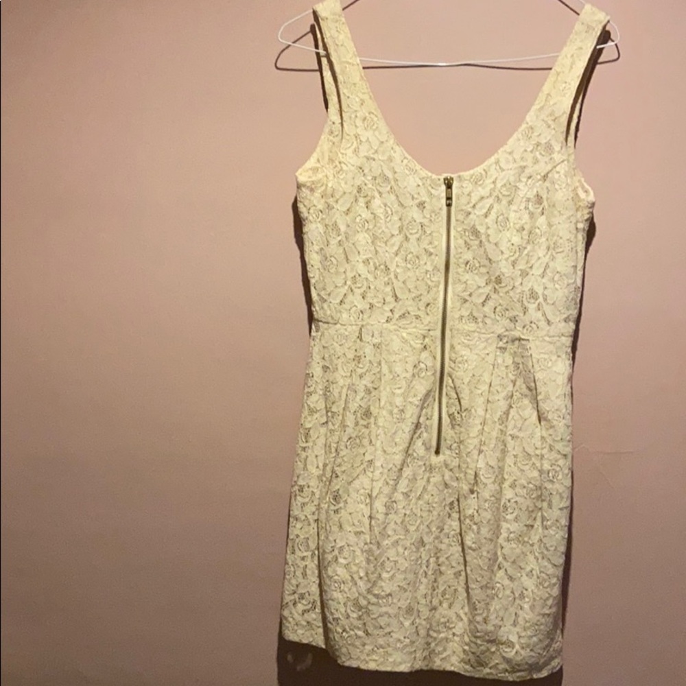 H&M A Line Lace Cream Dress